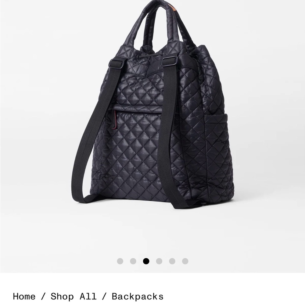MZ Wallace Black Quilted convertible Tote-Backpack - Picture 7 of 7
